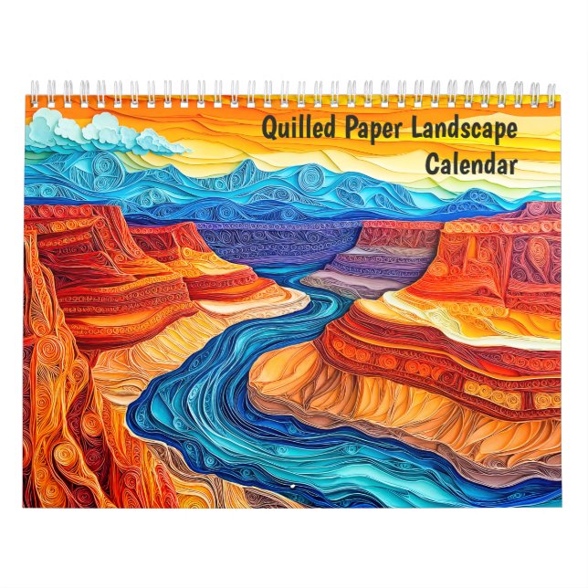 Quilling-Papier-Landschaftskalender Kalender (Titelbild)