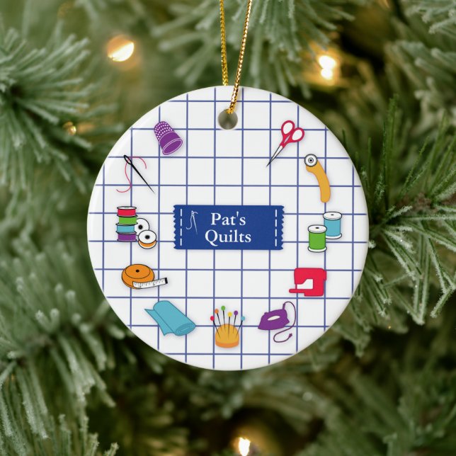 Quilt and Sew Time Ornament (Baum)