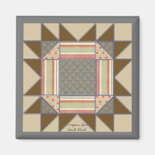 Quilt Block Muster "Arizona Star" Magnet