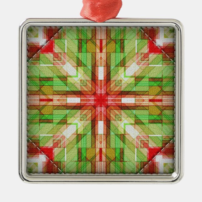 Quilt-Blöcke Serie #1 Ornament Aus Metall (Vorne)
