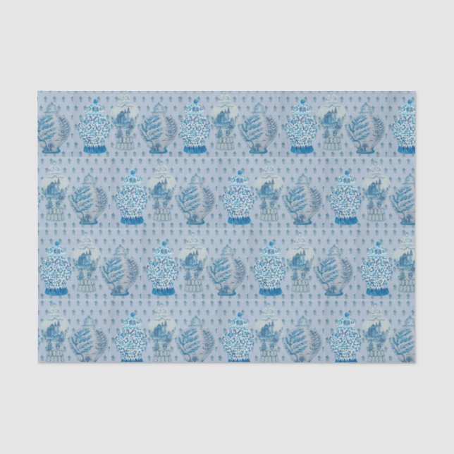Quilt Chinoiserie Ginger Jar  Seidenpapier (Vorderseite)