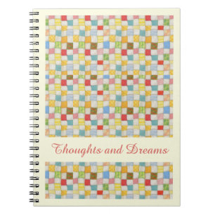 QUILT CRAZY 6,5x8,75 Carnet + Texte Jaune