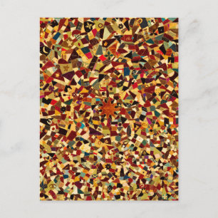 Quilt [Crazy Patchwork] von Rebecca King (ca. 1890 Postkarte