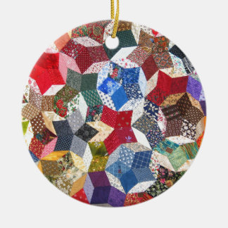 Quilt Fabric Keramik Ornament