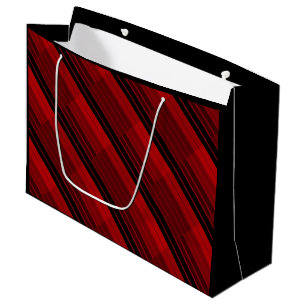 Quilt für rotes und schwarzes geometrisches Patchw Große Geschenktüte
