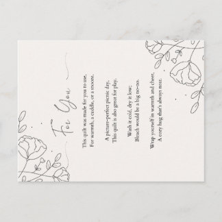 Quilt-Geschenkkarte mit Gedicht Postkarte