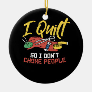 Quilt - Ich Quilt Keramik Ornament