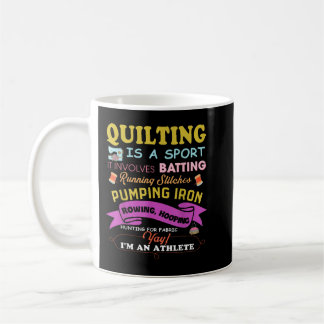 Quilt ist eine sportliche, lustige Redewendungen,  Kaffeetasse