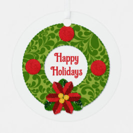 Quilt Look Wreath Personalisiert Ornament Aus Metall