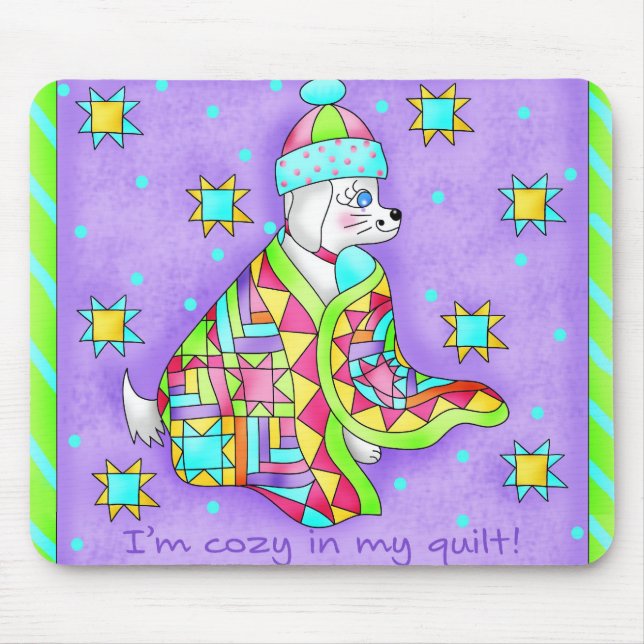 Quilt Lover Dog Mousepad (Vorne)