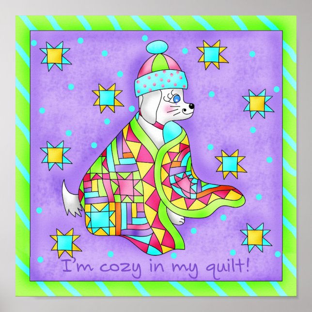 Quilt Lover Dog Poster (Vorne)