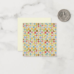 QUILT MOSAIC 2.5x2.5 - Flachkarte / Creme Mitteilungskarte