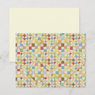 QUILT MOSAIC 4.25x5.5 Flachkarte / horizontale Cre Karte