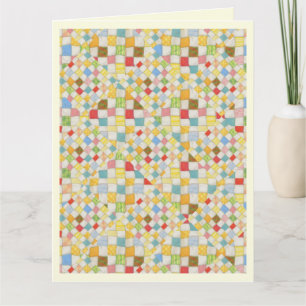 QUILT MOSAIC Big Danke Karte / Creme