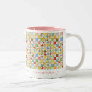 QUILT MOSAIC Business ID Rosa Zwei-Tonen-Tasse Zweifarbige Tasse
