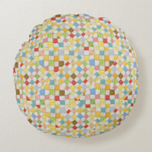 QUILT MOSAIC Round-Throw-Kissen Rundes Kissen