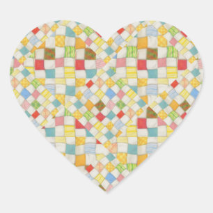 QUILT-MOSAIK Herz-Sticker Herz-Aufkleber
