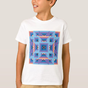 Quilt Muster 3 in Blau und Lila T-Shirt