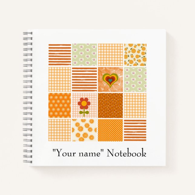 Quilt-Muster Notizbuch (Vorderseite)