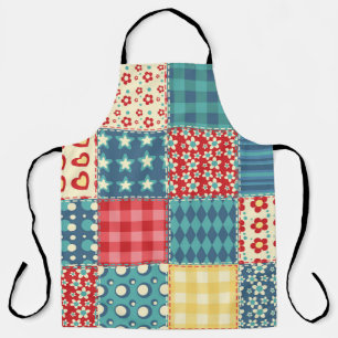 Quilt nahtloses Muster. Vintages Patchwork-Backgro Schürze