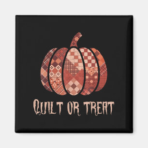 Quilt oder Leckerei Patchwork Pumpkin Quilters Her Magnet