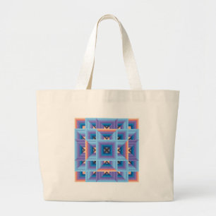 Quilt Pattern 3 in Blue and Purple Jumbo Stoffbeutel