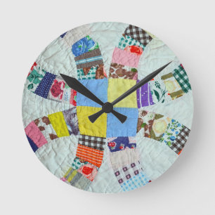 Quilt pattern runde wanduhr