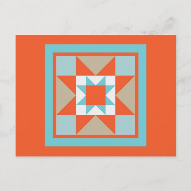 Quilt Postcard - Martha Washington Star Postkarte (Vorderseite)