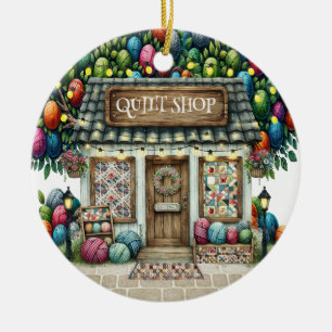 QUILT Shop Ornement en céramique