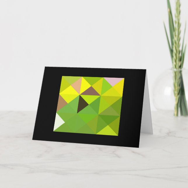 Quilt Square grüne Tonart Karte (Vorderseite)