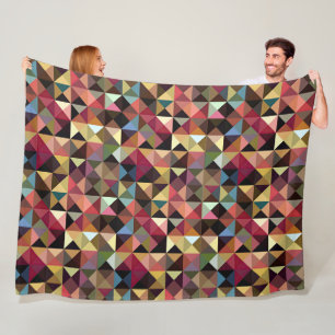 Quilt Square-Muster Fleecedecke