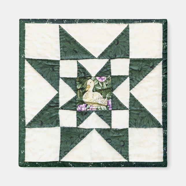 Quilt Star Duck Design Magnet (Vorne)