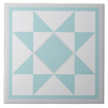 Quilt Trivet - Sawzahnstern (blau/grau)