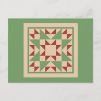 Quilte Postkarte - Ungerade Fellow Block