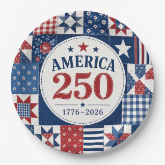 Quilted 250th-Papierteller Pappteller