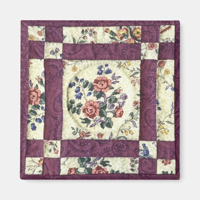 Quilted Floral Magnet (Vorne)