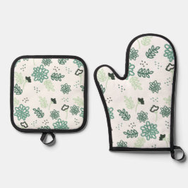 Quilted Floral Potholder Set / Manique / Matelassé