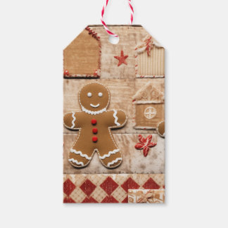Quilted Gingerbread Man Geschenkanhänger