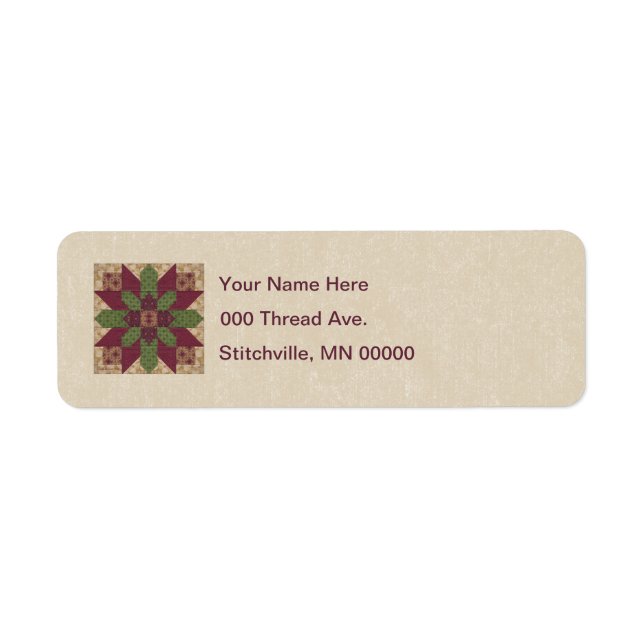 Quilted Green Burgund Star (Vorne)