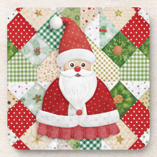 Quilted Look Santa Getränkeuntersetzer