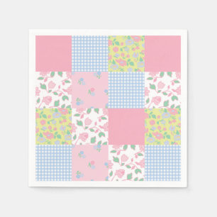 Quilted Patchwork Party Napkins Serviette