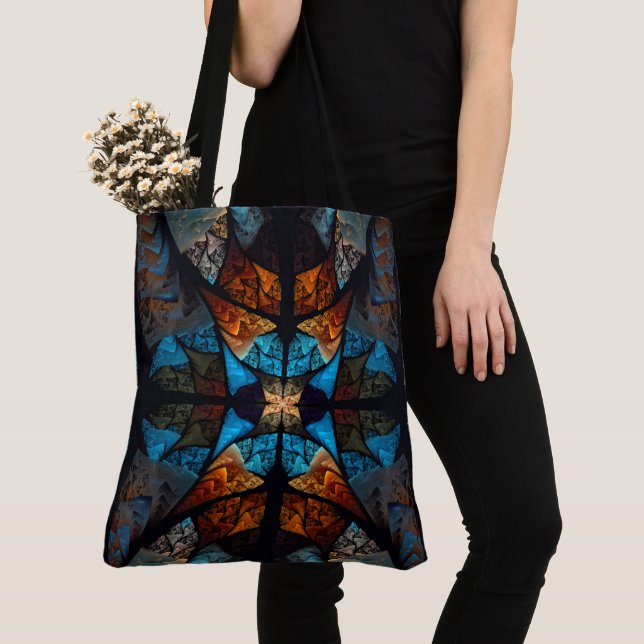 Quilted Star Abstract in Blues Tasche (Von Nahem)