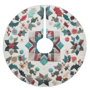 Quilted Weihnachtsdesign Polyester Weihnachtsbaumdecke