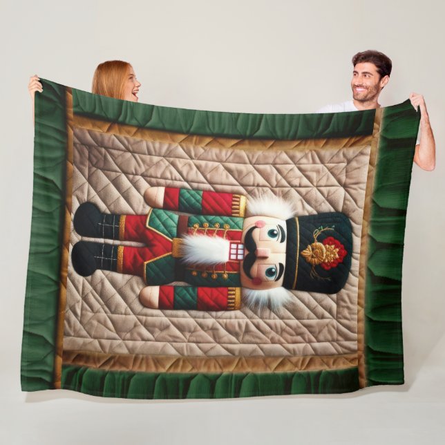 Quilted Weihnachtsnussknacker-Fleece-Decke Fleecedecke (Beispiel)