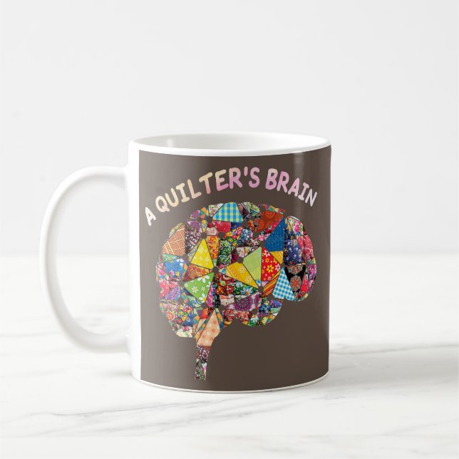 Quilter-Abwasserkanal Quilter Nähen eines Quilters Kaffeetasse (Links)