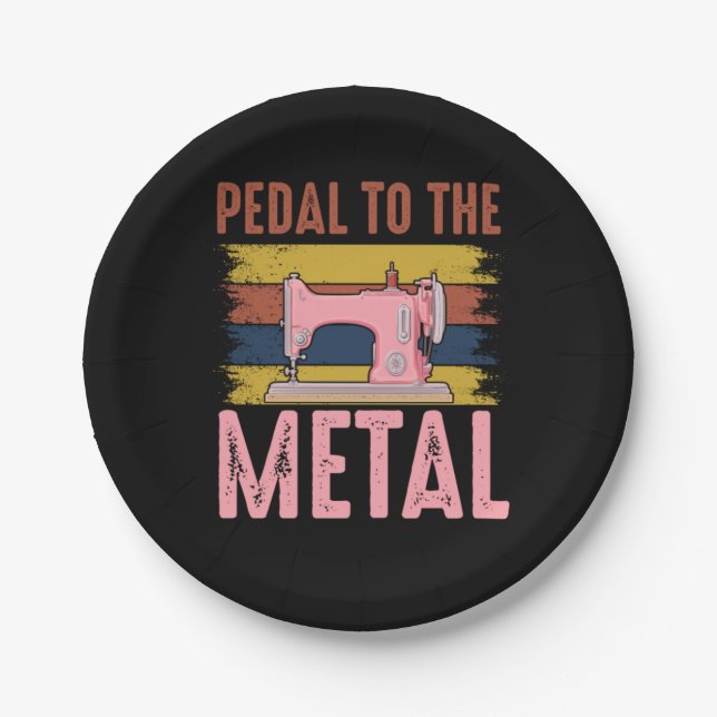 Quilter-Geschenk | Bis zum Metall Pappteller (Vorderseite)