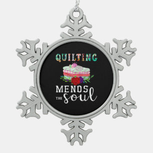 Quilter-Geschenk für Soule beenden   Quillover Schneeflocken Zinn-Ornament