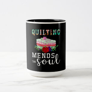 Quilter-Geschenk für Soule beenden Quillover Zweifarbige Tasse