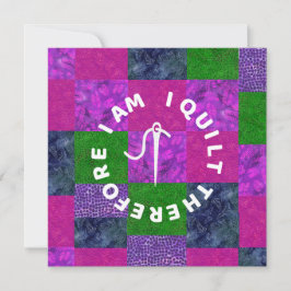 Quilter Mom Grandma quilting fabric patchwork Karte