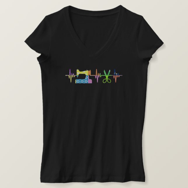 Quilter Nähherpult - Überquerung T-Shirt (Design vorne)